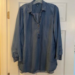 J. Jill Tencel Tunic On-Seam Pockets Size M